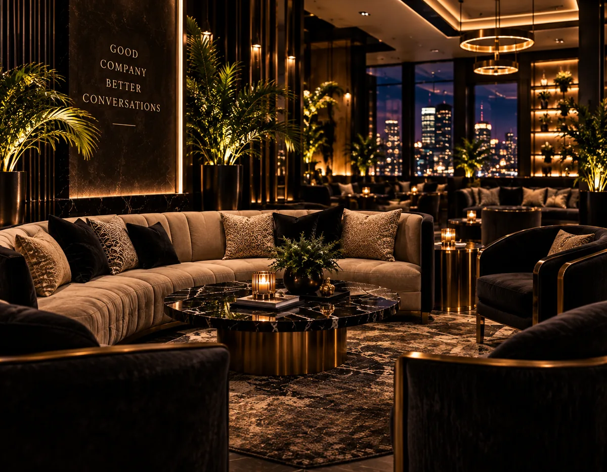 Design rendering of the elevated lounge seating envisioned for Social House Lounge
